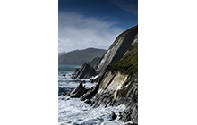 rocks are folling in to the sea in Coumeenoole bay Slea head Dingle Peninsula