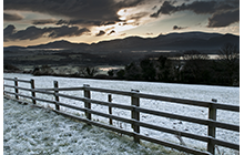 winter landscape of the killarney national park from Aghadoe